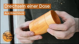 Dose aus Kirschholz drechseln [upl. by Kenlay]