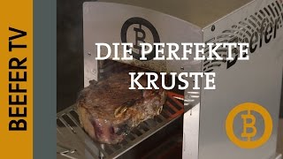 BeeferTV Die perfekte Kruste  Steak mit 800 Grad [upl. by Enomor]