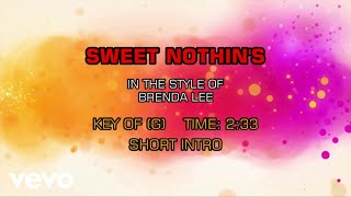 Brenda Lee  Sweet Nothings Karaoke [upl. by Asylla]