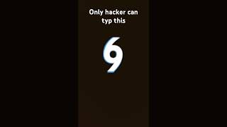 Only hacker can typ this [upl. by Ahsoyek155]