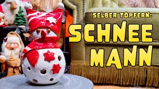 Schneemannleuchte selber töpfern  Töpfereiwissen  Werkzeuge  Material [upl. by Madian681]