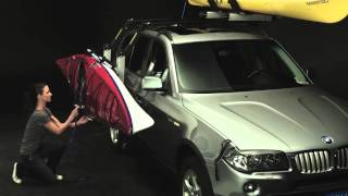 Thule 898 Hullavator Pro kayak lift assist carrier demonstration 897XT Hullavator [upl. by Dennard234]