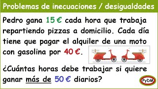 Problemas de Inecuaciones Repartidor [upl. by Nai]