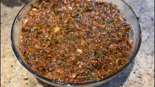 ÇOK PRATİK LAHMACUN İÇİ TARİFİ  VERY PRACTICAL LAHMACUN FILLING RECIPE [upl. by Ahsinit]