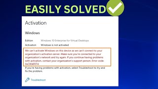 How to Fix we cant activate windows on this device as we cant connect to your organization [upl. by Clarisa]