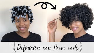 Definición con Perm rods en cabello tipo 4 [upl. by Toomay]