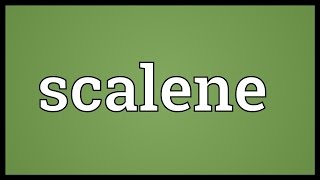 Scalene Meaning [upl. by Akemal]