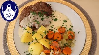 Rinderbraten mit Meerrettichsoße als leckeres Sonntagsessen [upl. by Ayaros588]