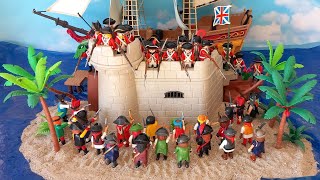 Playmobil Pirates Sea Battle For Tresaure 🏴‍☠️ Stop Motion [upl. by Eniluqaj]