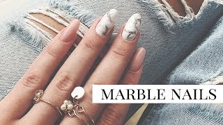 Marmurkowe Paznokcie Hybrydowe Krok Po Kroku  Marble Nails  Manicure Hybrydowy Tutorial [upl. by Mure]