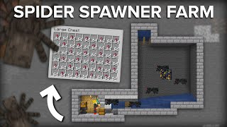 Minecraft Spider Spawner XP Farm  Easy and Reliable Build [upl. by Aurilia]