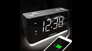 iTOMA Dual Alarm Clock Radio with Nightlight [upl. by Gnanmas]