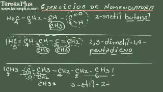 Ejercicios de nomenclatura de compuestos orgánicos con grupos funcionales [upl. by Ecirtal]