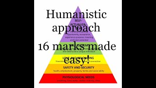 HUMANISTIC APPROACH  16 MARKS MADE EASY [upl. by Aihsemaj]