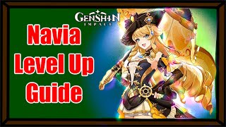 Everything You Need To Lvl Up Navia In 90 Seconds Or Less  Genshin Impact [upl. by England]