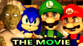 GRANNY VS SONIC amp MARIO THE MOVIE official Minecraft Horror Game Animation Video [upl. by Yakcm844]