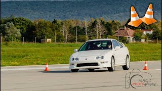 Integra Type R  autoSlalomShow  Airport Trencin 61018  Hondash [upl. by Luckin]