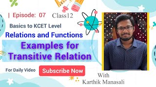 7Examples for Transitive relationFrom Basics to KCET level [upl. by Haas440]