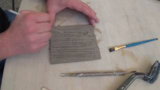 How to Carve a Weathered Wood Grain Texture in Clay [upl. by Twila619]