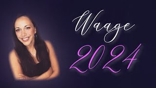 WAAGE 2024 JAHRES TAROT ♎️ NEUE LIEBE GROSSES GLÜCK waage jahrestarot jahresorakel [upl. by Enisamoht]