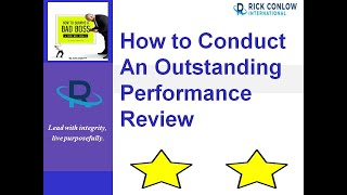 How to Conduct an Outstanding Performance ReviewLeadership Training [upl. by Yeargain]