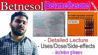 Betnesol injection  Betamethasone injection  Uses  Dose  Sideeffects  Medical lectures [upl. by Aracal]