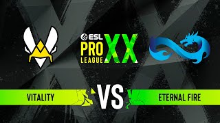 Vitality vs Eternal Fire  ESL Pro League Season 20  Quarterfinal [upl. by Amiarom]