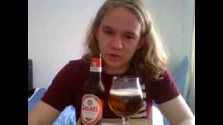 Beer Review 8 Sagres Cerveja Portugal Beer CraftBeer [upl. by Kcirrem]