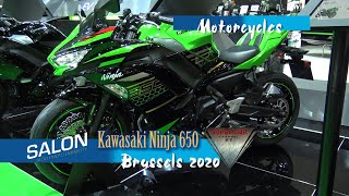 2020 New Kawasaki Ninja 650 Walkaround salon de lauto bruxelles 2020 [upl. by Aihsa]