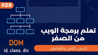 تعلم برمجة الويب من الصفر  الدرس الثامن و العشرون  التعريف ب id class div [upl. by Quenby]