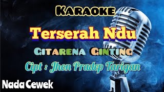 TERSERAH NDU  KARAOKE LAGU KARO TERBARU 2023  NADA CEWEK [upl. by Statis369]