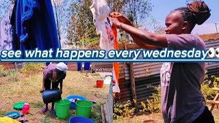 A day in my life as a villagerTraditional African way of washing clothes using bare handsvillage [upl. by Ribble]