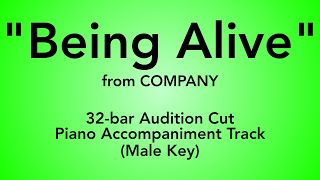 quotBeing Alivequot from Company  32bar Audition Cut Piano Accompaniment Male Key [upl. by Oirretna15]