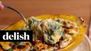 Cheesy Baked Spaghetti Squash  Delish  Ragu [upl. by Bissell]