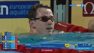 50m Freestyle MEN Final  Benjamin Proud ER 2018  LEN European Swimming SC Championships 2023 [upl. by Otter]