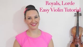 Royals by Lorde  EASY Violin Tutorial using TAB [upl. by Jentoft]