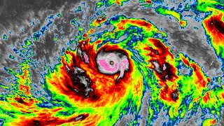 Infrared Satellite Animation of Super Typhoon Dianmu Helen 2004 [upl. by Akinak]