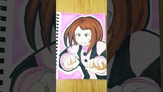 Drawing OCHAKO URARAKA anime art myheroacademia drawing shorts [upl. by Dew]