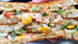 Crispy Bread Sandwich Recipe  Quick amp Tasty  Easy amp Delicious Bread Sandwich  A Simple Snacks [upl. by Sonya544]