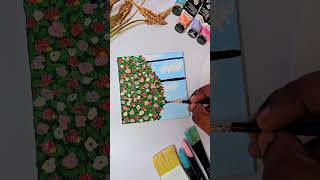 Painting 🎨 Mini Canvas ✨️😱WOW shorts viral trending youtubeshorts art painting craft [upl. by Attenreb]