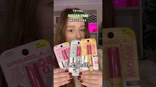 TRYING DOLLAR TREE MASCARAS 😨 [upl. by Hewet]