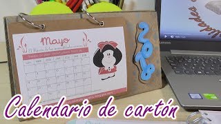 Calendario de mesa hecho con cartón Almanaque casero DIY [upl. by Nac]