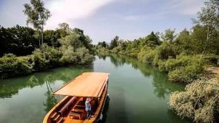 Ljubljana from the river boat  Timelapse HD [upl. by Kurtis]