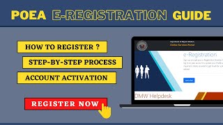 POEA EREGISTRATION GUIDE 2023 [upl. by Pirbhai]