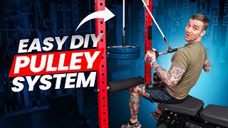 DIY Gym Pulley System for Home Gym Cable Pulley Easy Set Up [upl. by Erminia369]