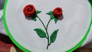 Unique Rose Flower Stitch  videos video 🌹 rose [upl. by Pooh869]