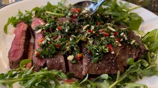 What is Merlot Steak Recipe Bison with Homemade Chimichurri [upl. by Chadbourne]