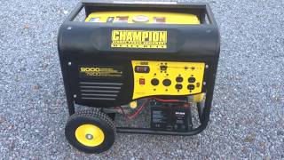 9000 watt Champion gas Generator Review [upl. by Yelrac]