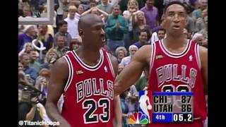 Titanic Hoops  1998 NBA Finals  Michael Jordan hits quotThe Shotquot [upl. by Leibrag]