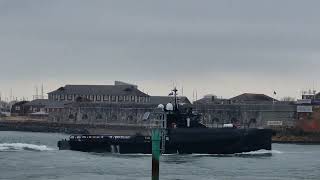 XV Patrick Blackett Royal Navy X craft sailing into Portsmouth pt2 [upl. by Sucerdor256]